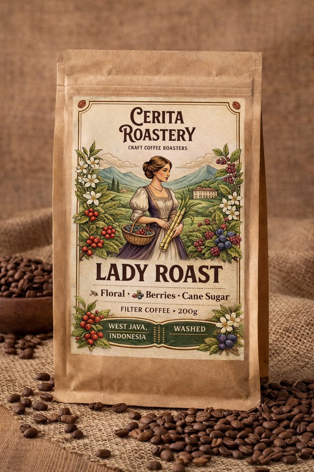 Lady Roast Filter Coffee Packaging